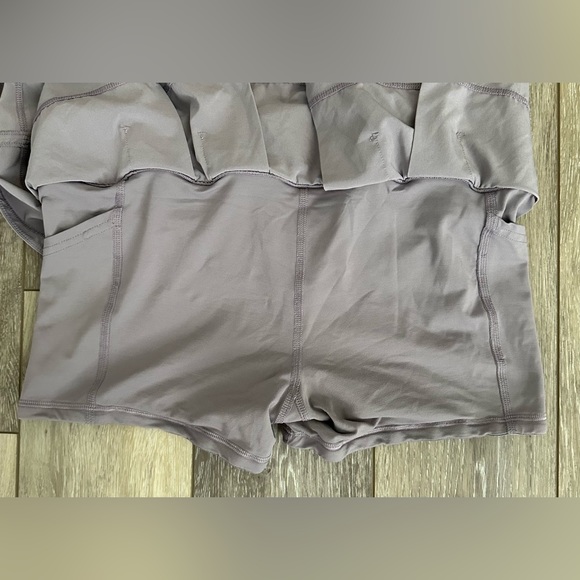 Lululemon Pace Rival Tennis Skort Lavender Back Zip Pocket Drawstring Waist Sz 8 - Picture 9 of 9